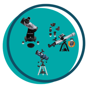 Button showing the three telescopes available at SPL