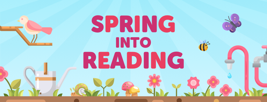Spring into Reading graphic header