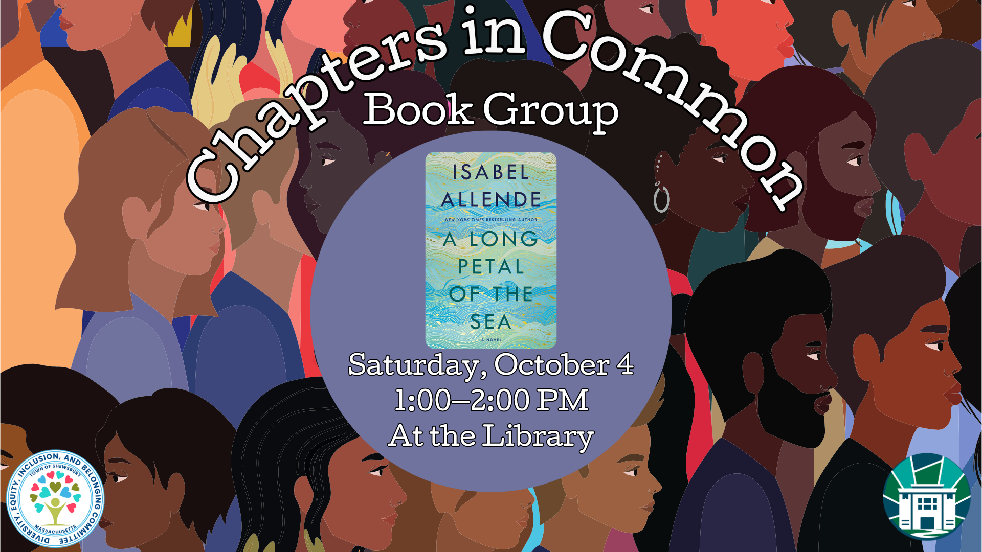 Chapters in Common Book Group Meeting October 4 1-2pm
