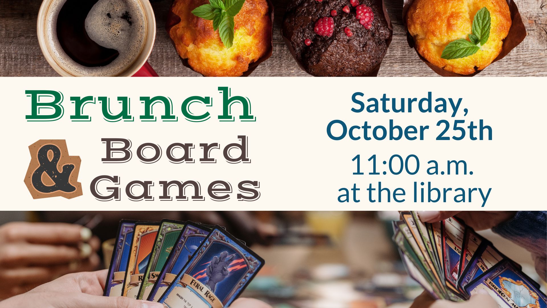 Brunch and Board Games October 25 at 11 am