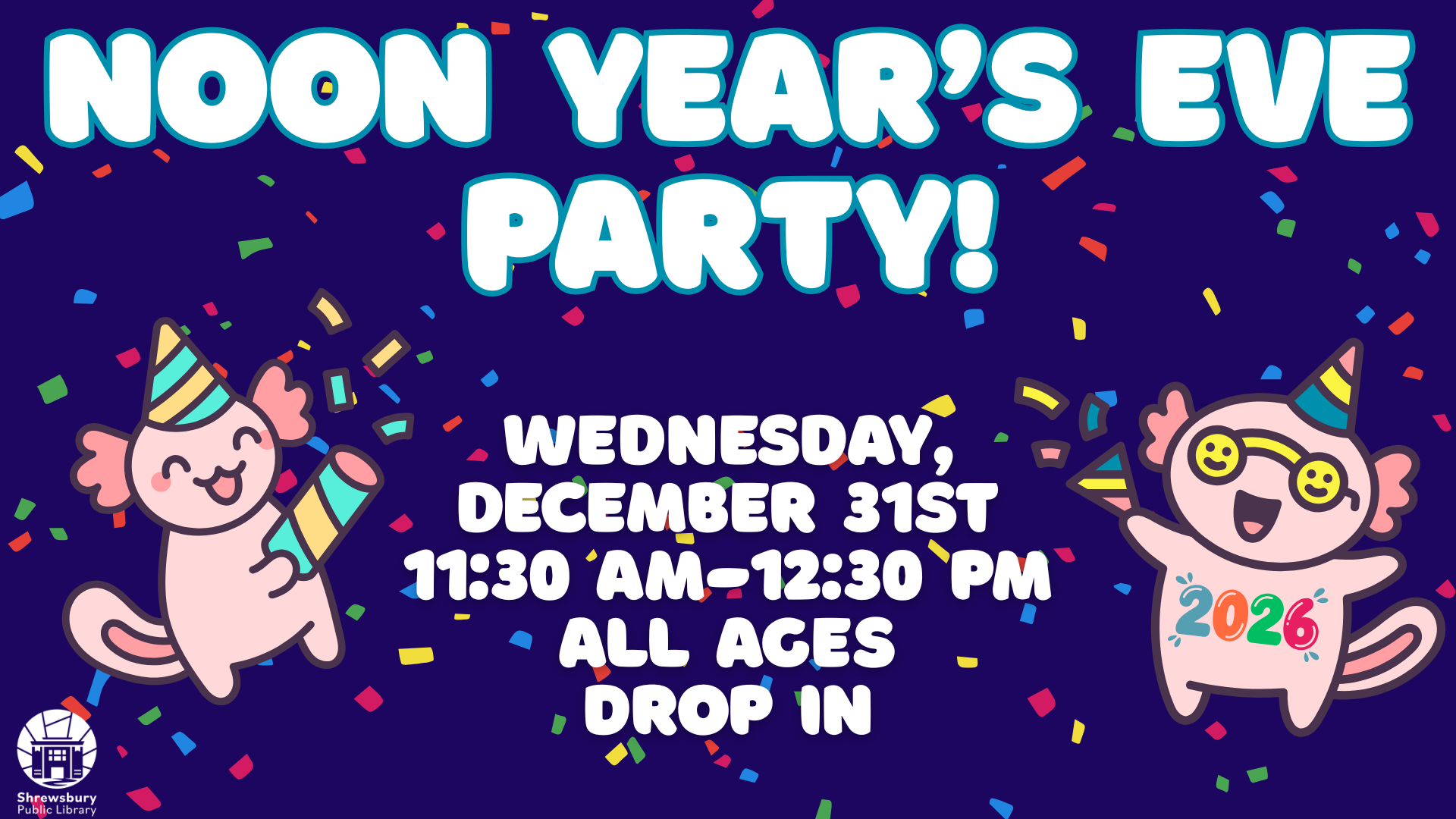 Cribbage Tournament, Wednesday December 3rd, 5:30-7:30pm at the Shrewsbury Public Library. Registration required.