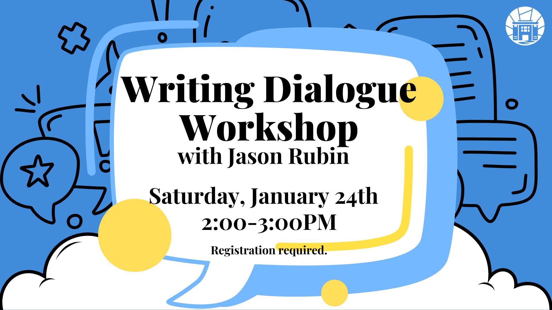Friends of the Library Holiday Open House, Saturday December 6th, 10:00AM-1:00PM. Enjoy holiday crafting for all ages, dreidel playing, a holiday themed scavenger hunt, and a special visit from Santa at noon!
